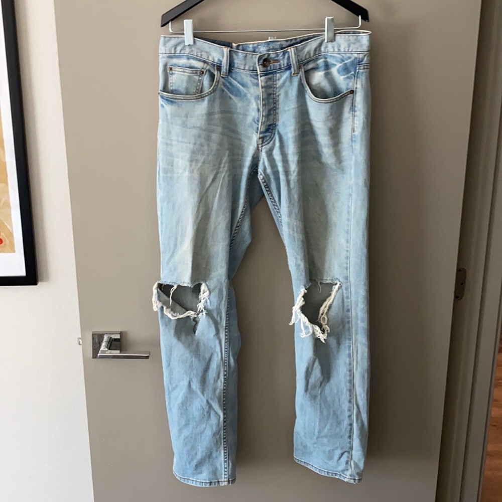 Light wash ripped jeans